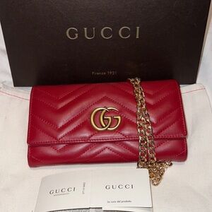 Authentic Gucci GG Women’s WOC wallet on Chain